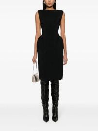 Mugler Exaggerated Hip Sleeveless Sheath Dress at Farfetch